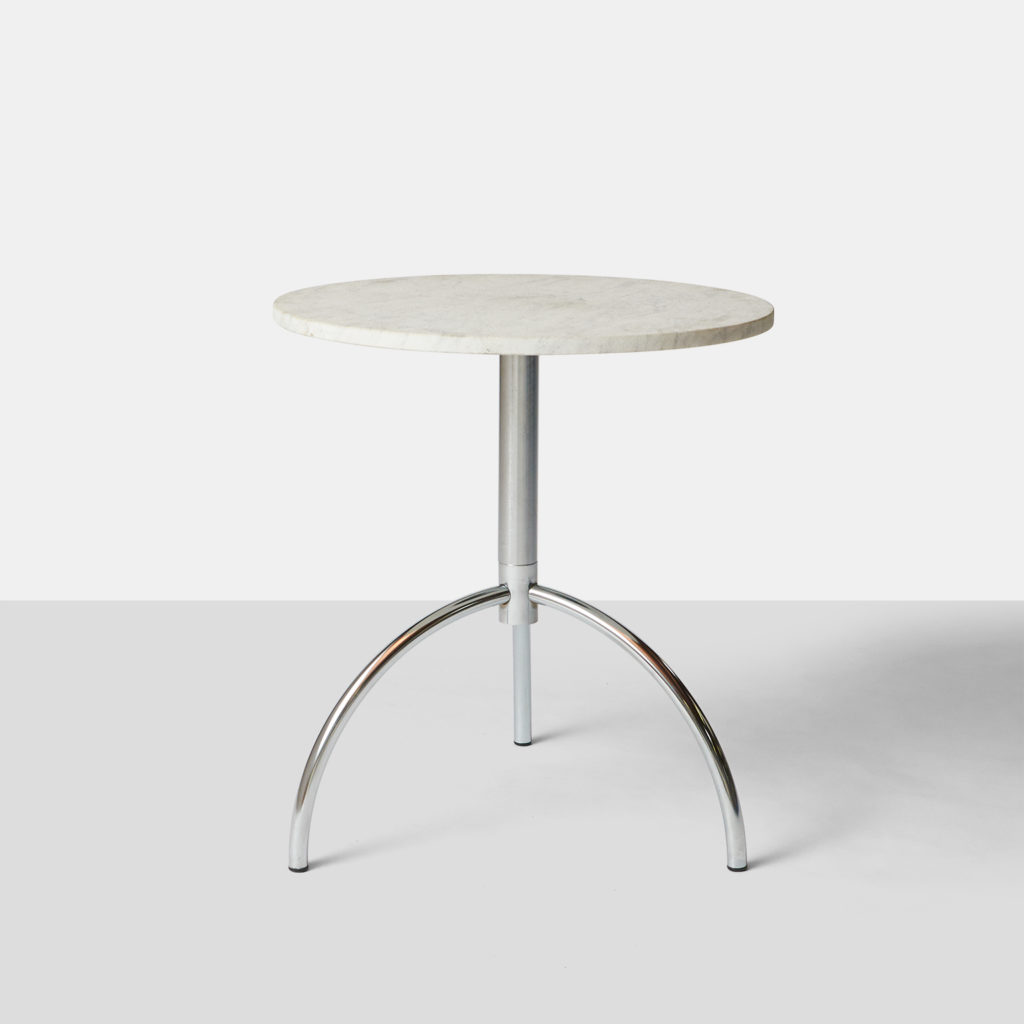 Dan Svarth Occasional Table in Marble and Chrome