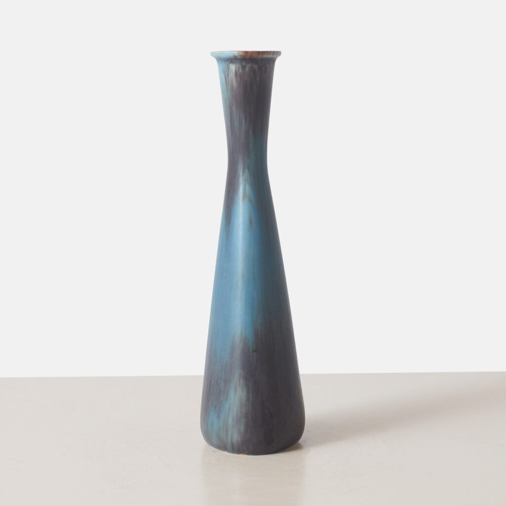 Triangular Shaped Stoneware Vase by Gunnar Nylund