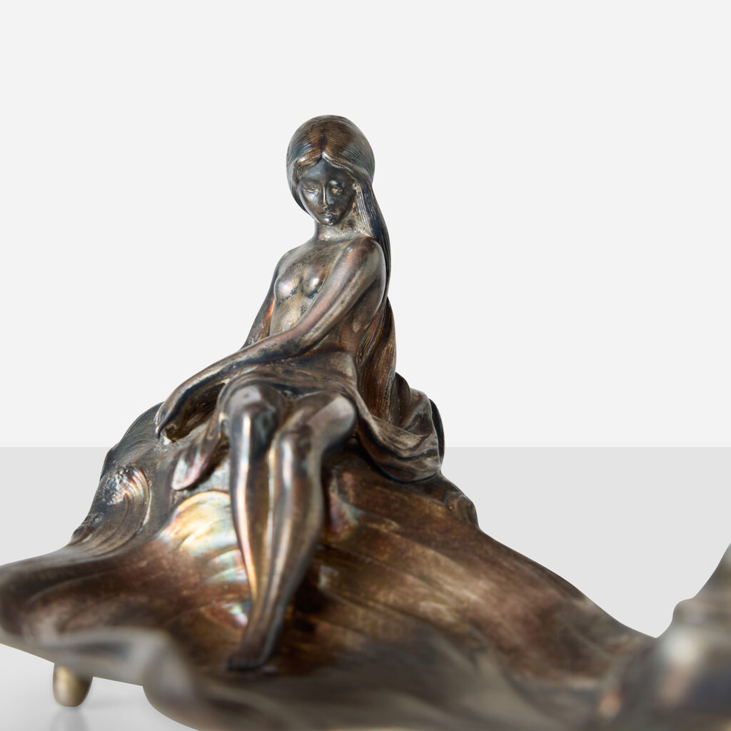 WMF Art Nouveau Inkwell with Reclining Figure - Image 10