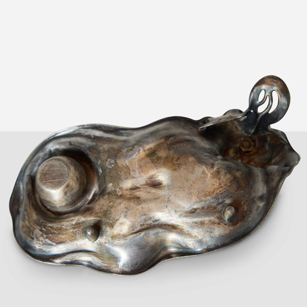 WMF Art Nouveau Inkwell with Reclining Figure - Image 9