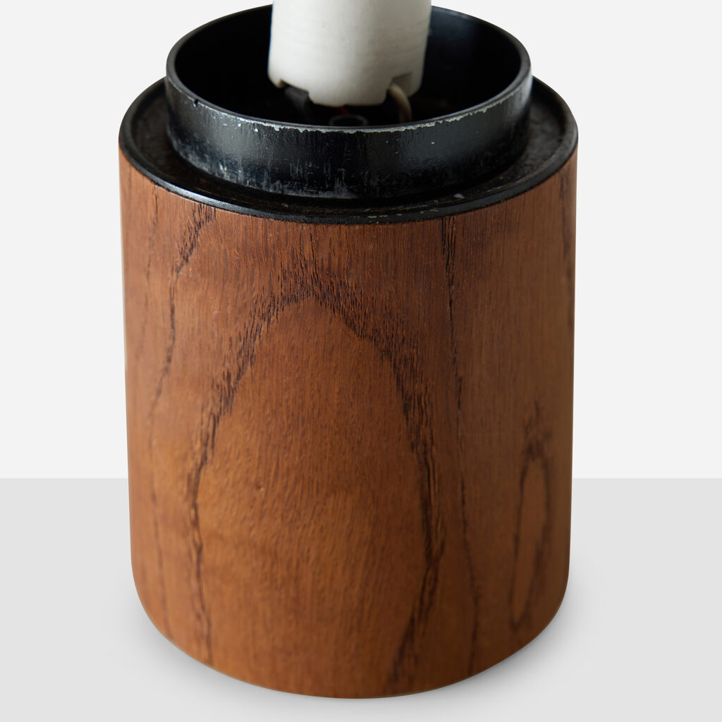 Teak and Frosted Glass Acorn Table Lamp by Laurel Lamp Company - Image 6