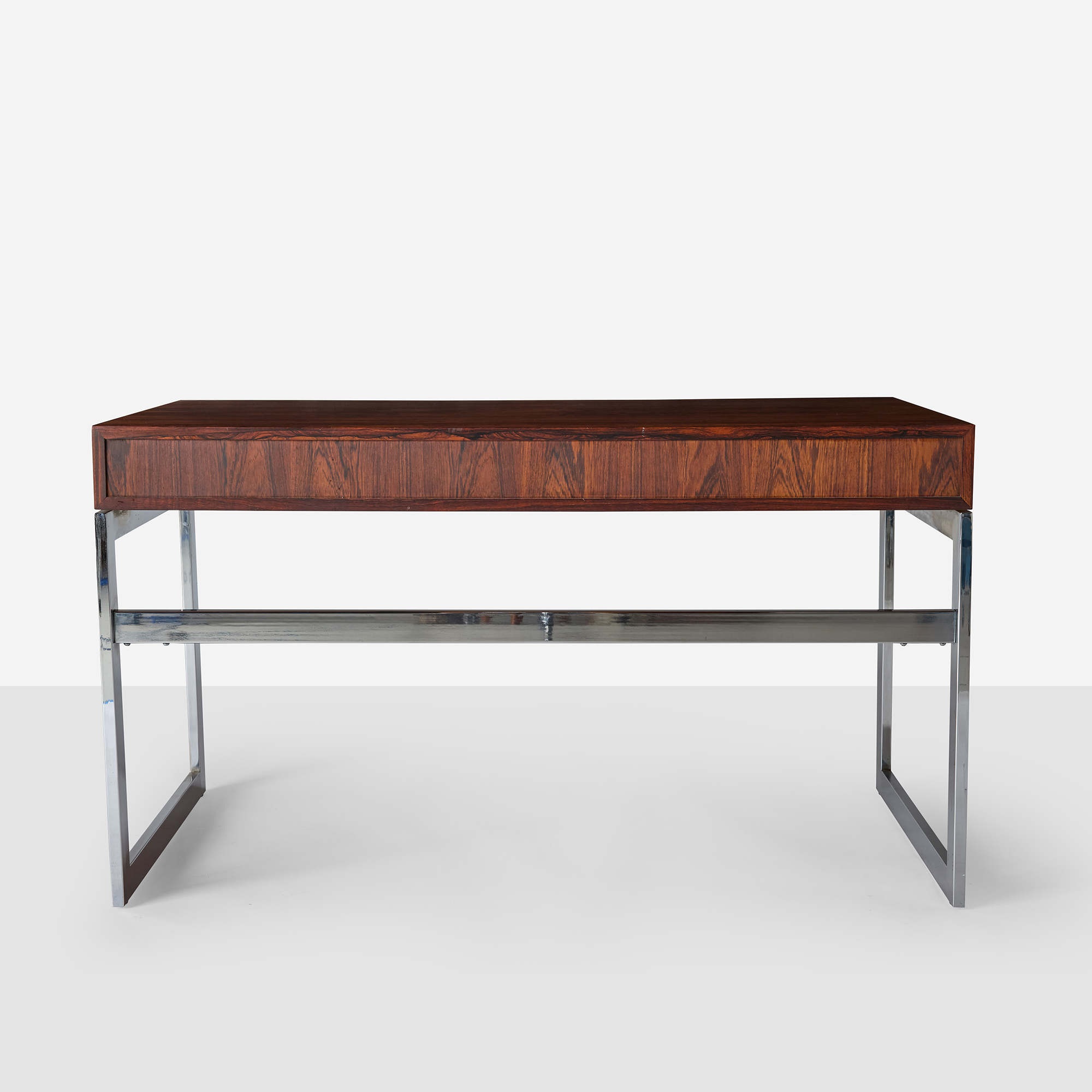 Rosewood & Chrome Desk by Milo Baughman - Image 3
