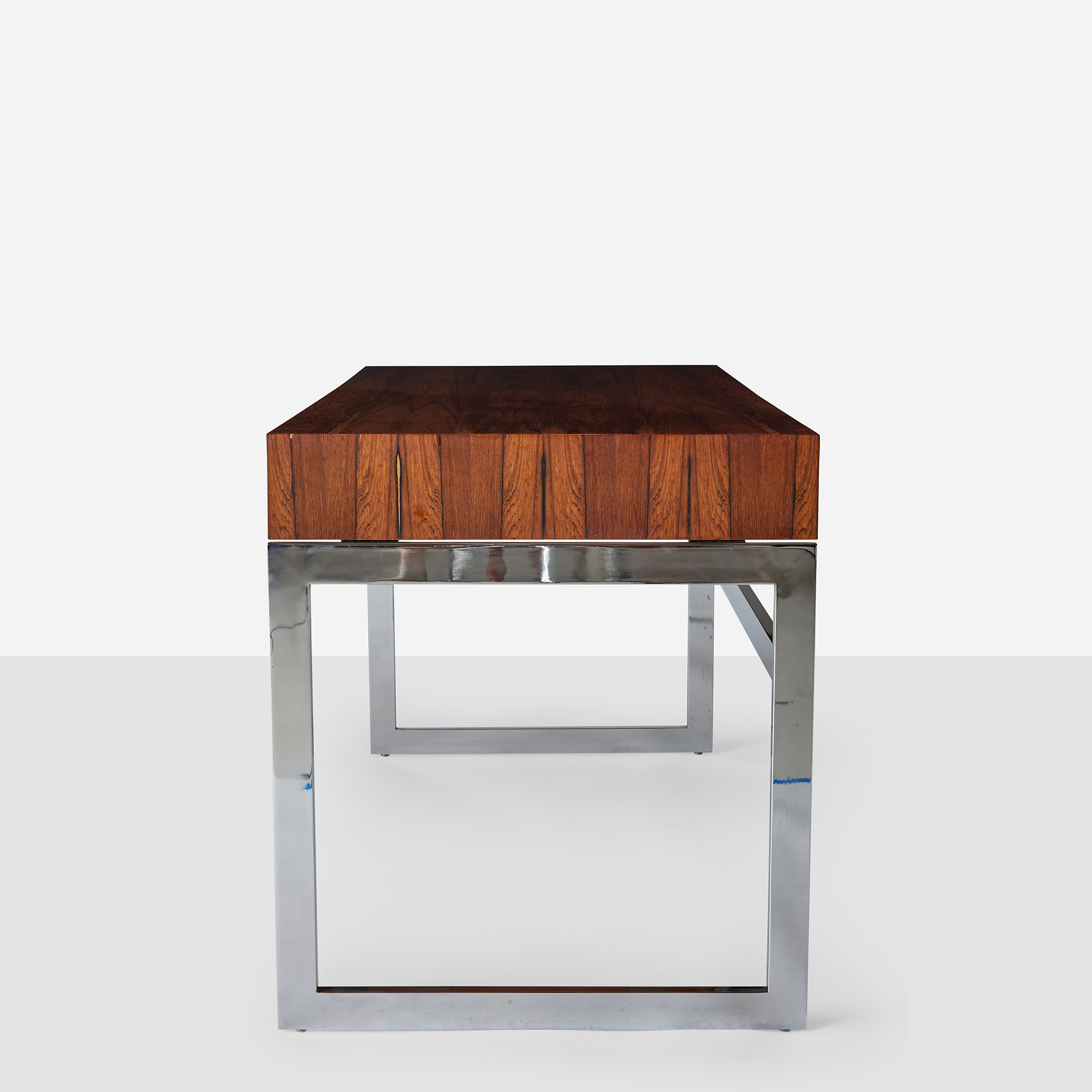 Rosewood & Chrome Desk by Milo Baughman - Image 5