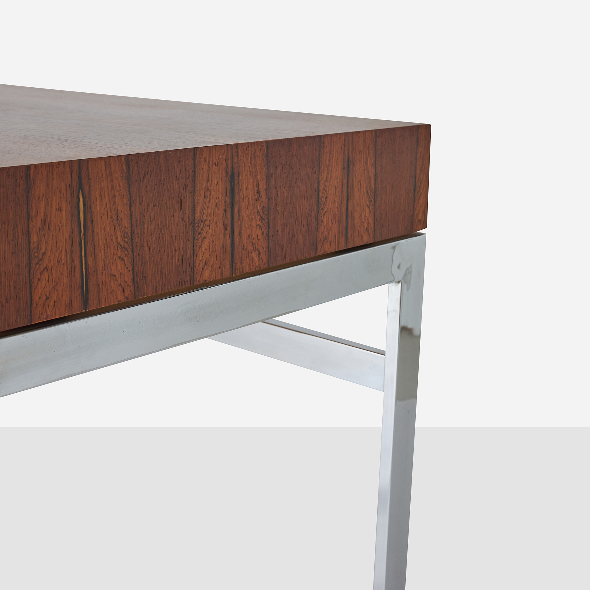 Rosewood & Chrome Desk by Milo Baughman - Image 11
