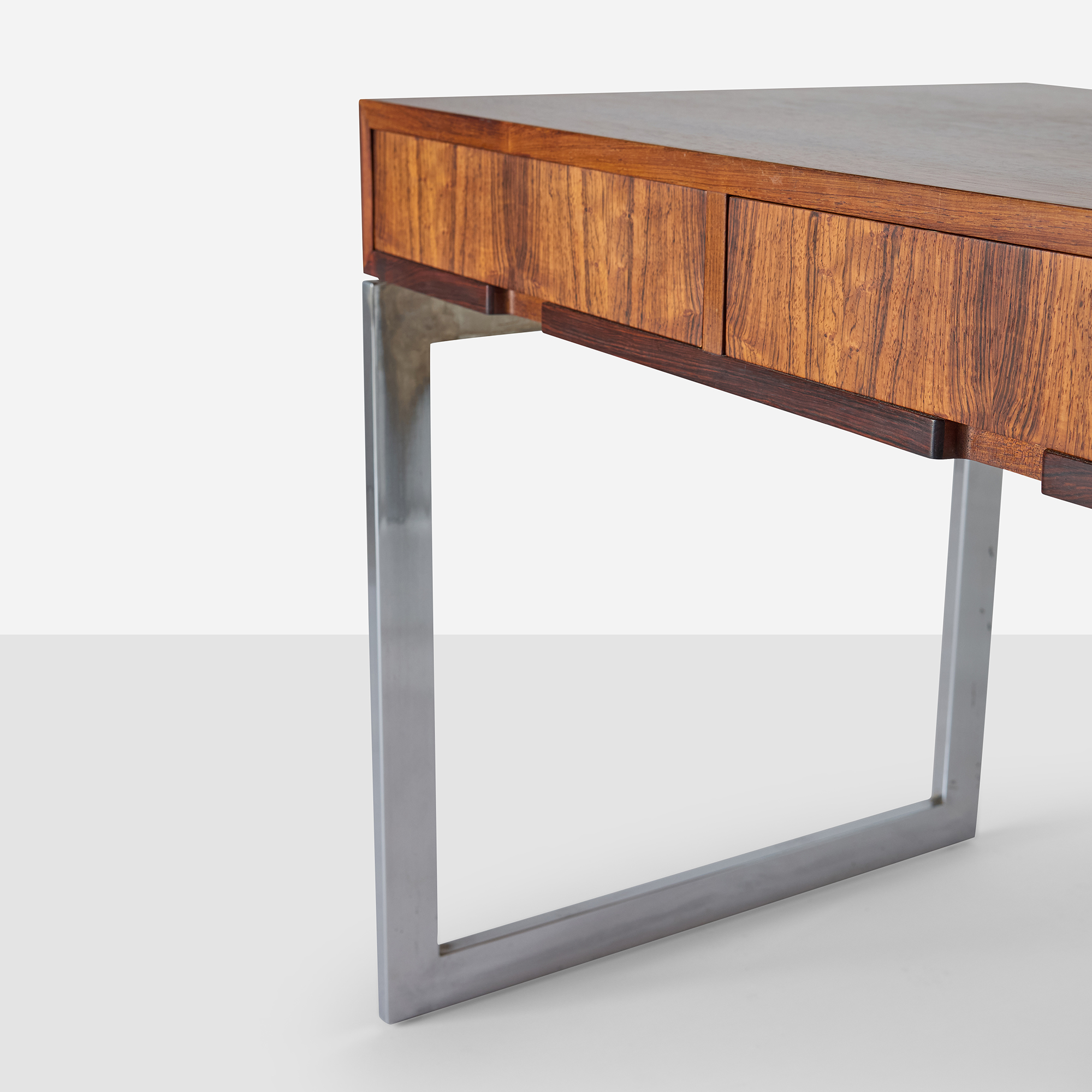Rosewood & Chrome Desk by Milo Baughman - Image 12