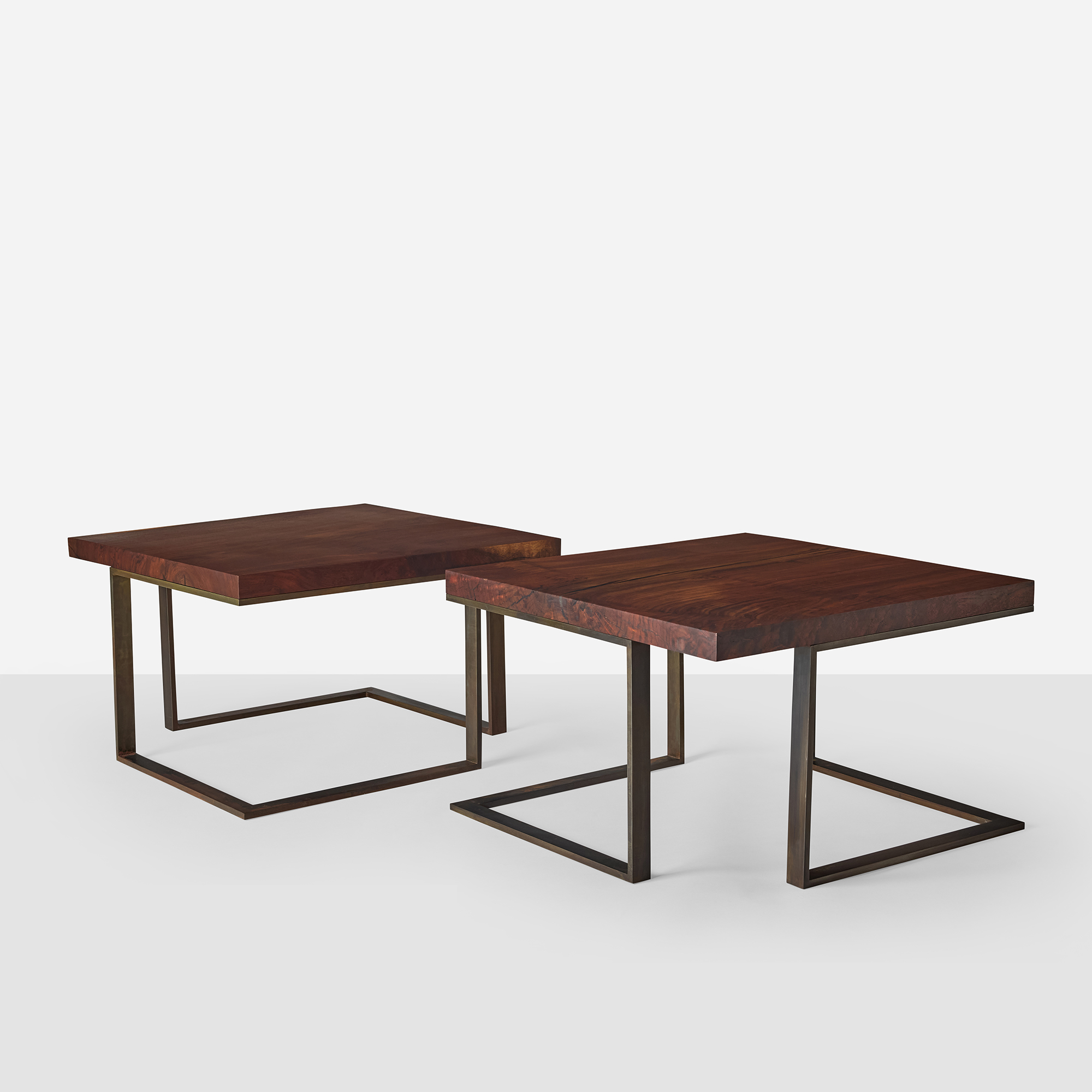 Walnut and Steel End Tables in the Style of Milo Baughman - 3 available