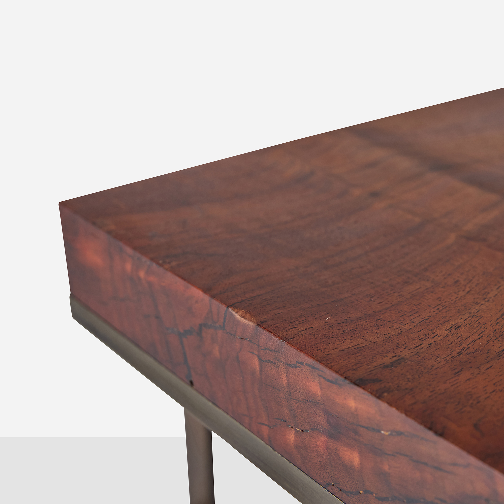 Walnut and Steel End Tables in the Style of Milo Baughman - 3 available - Image 10