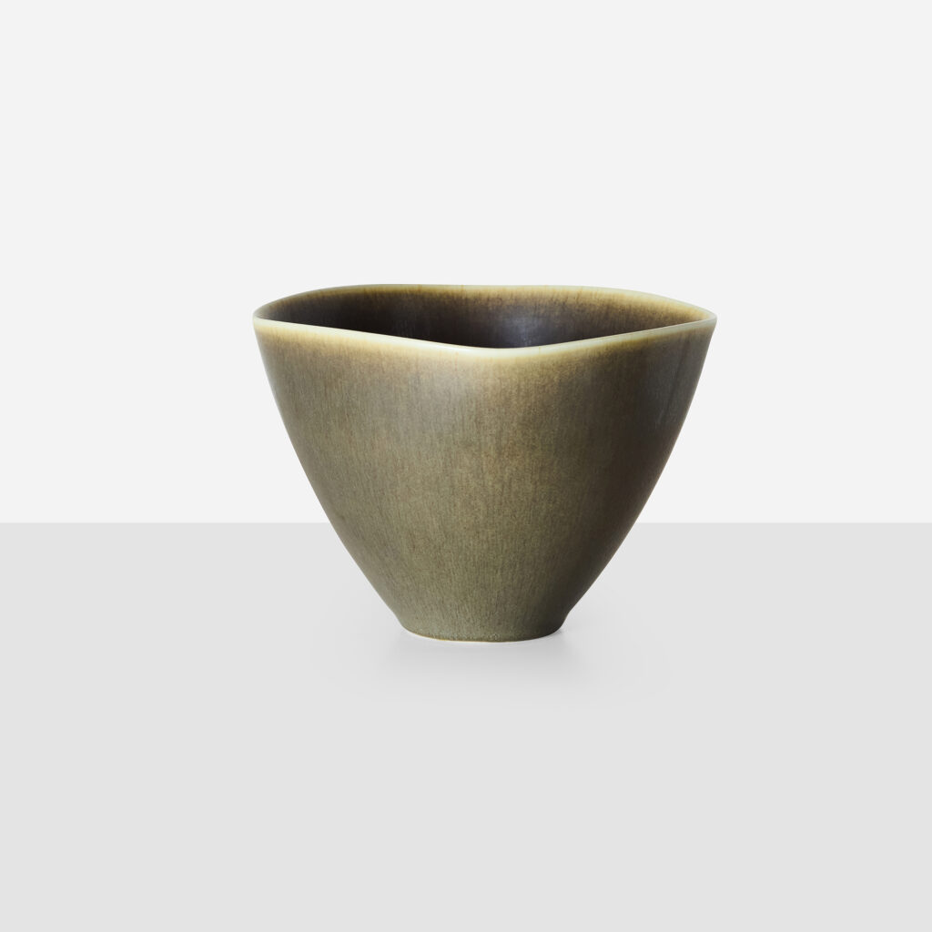 Olive-Brown Ceramic Bowl by Palshus