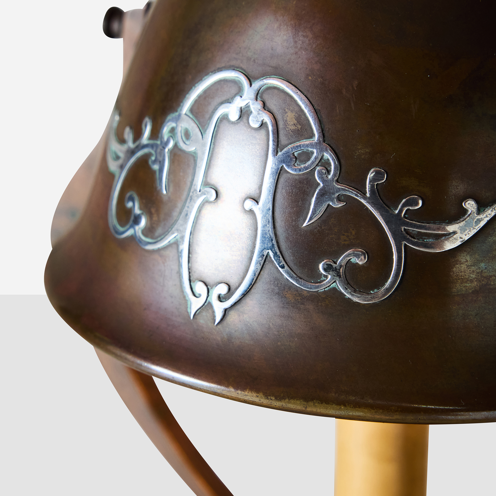 Arts & Crafts Sterling-on-Bronze Table Lamp - Image 5