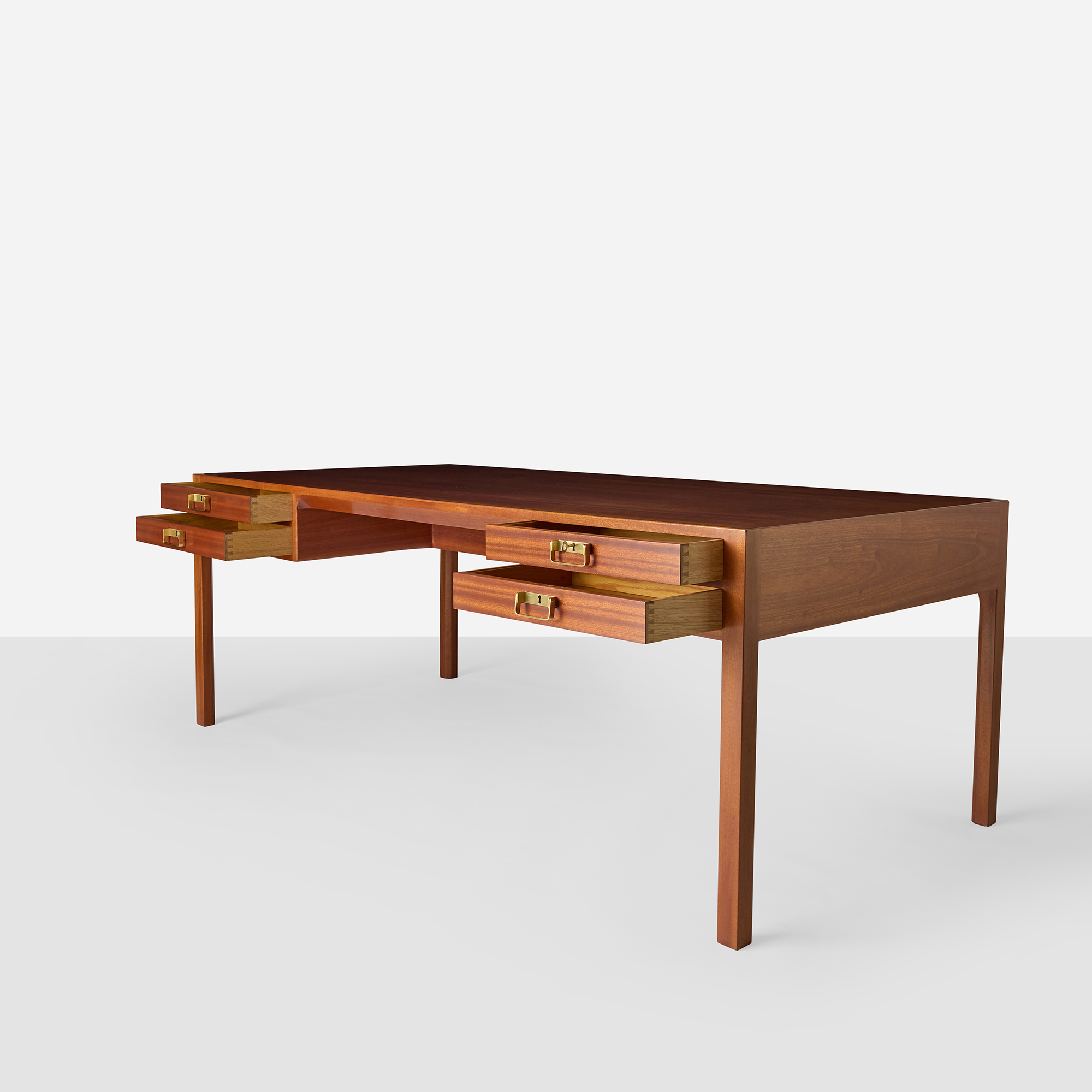 Mahogany Desk by Bernt Petersen for Dansk Mobelkunst - Image 2