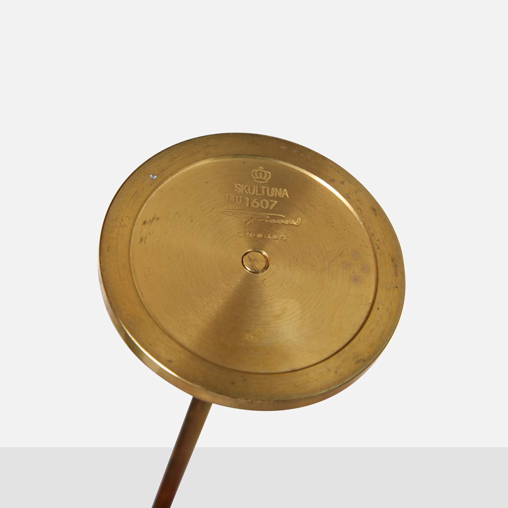 Set of Three Tulip Brass Candlesticks by Pierre Forssell - Image 6