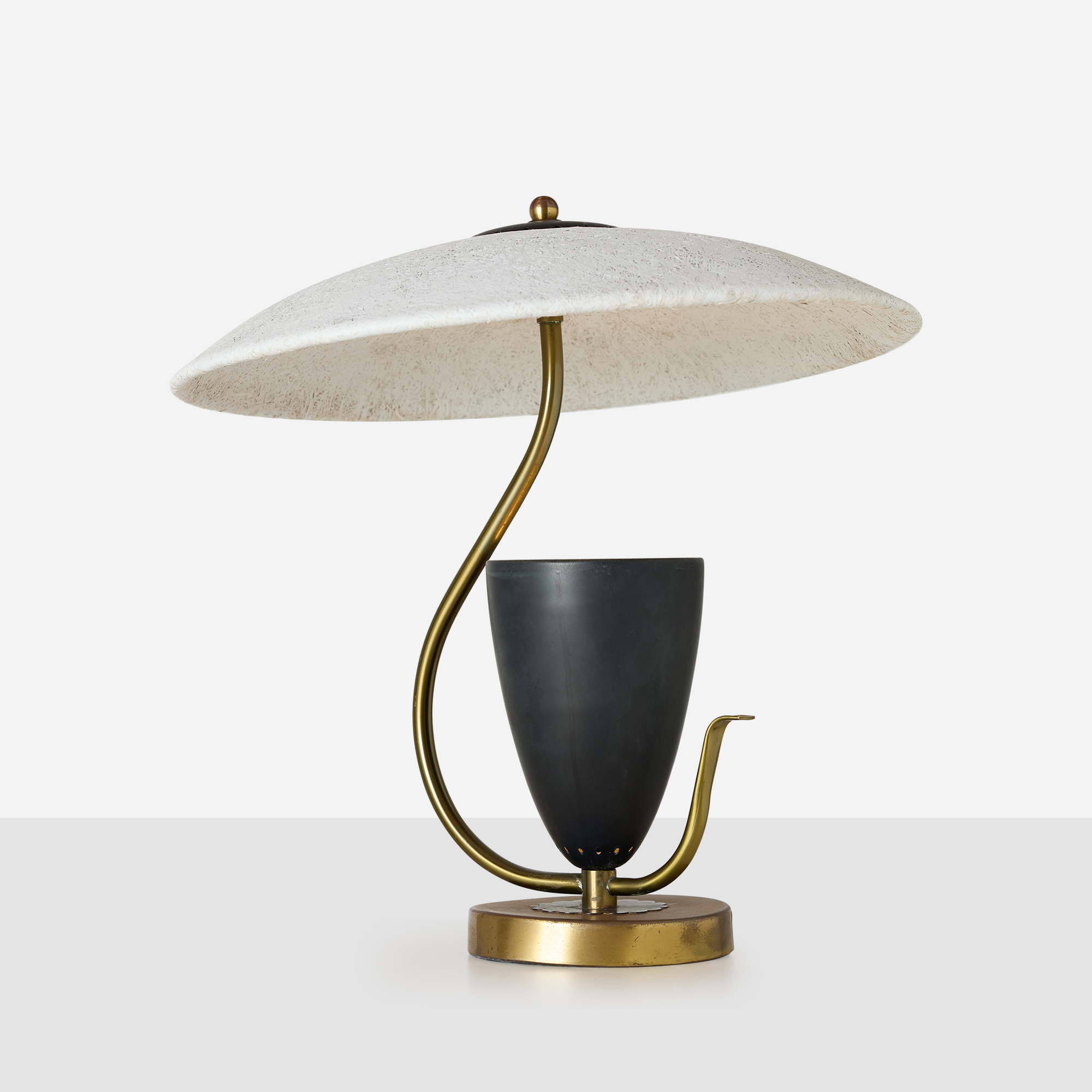 Table Lamp with Fiberglass Shade, in the manner of Mitchell Bobrick - Image 3