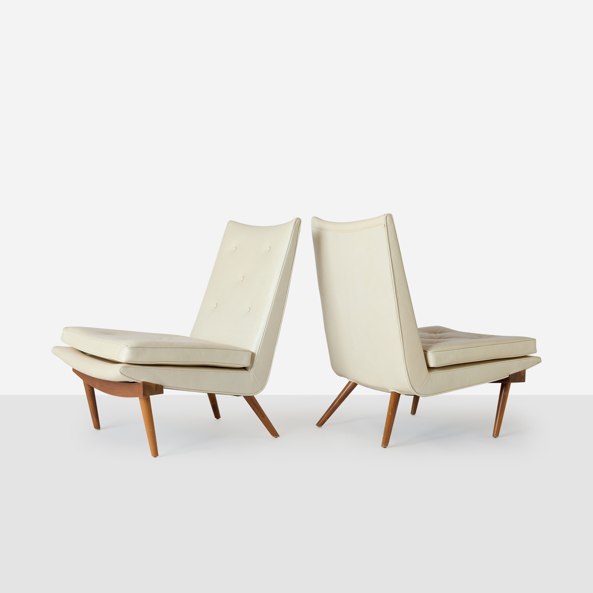 Pair of Origins Lounge Chairs in the Style of George Nakashima