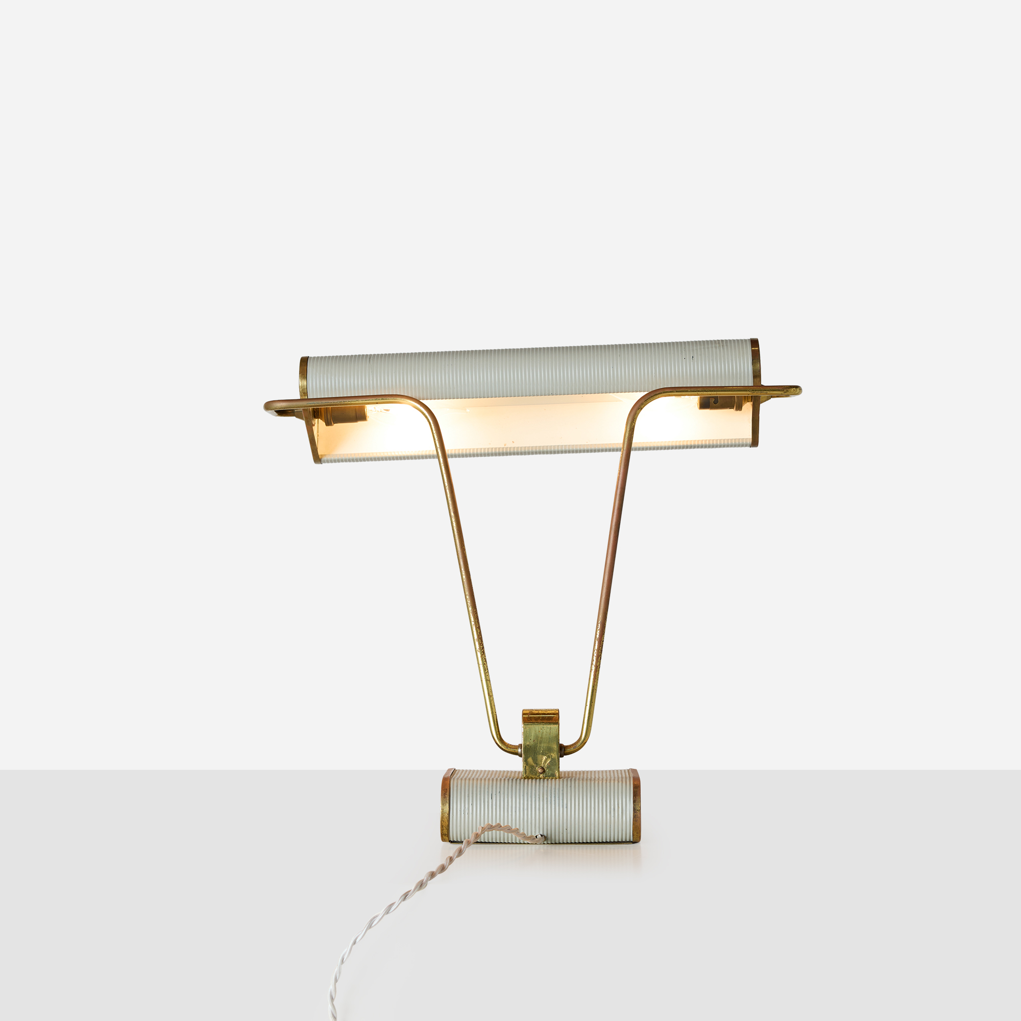 Adjustable Grey & Brass Desk Lamp by Eileen Gray - Image 7