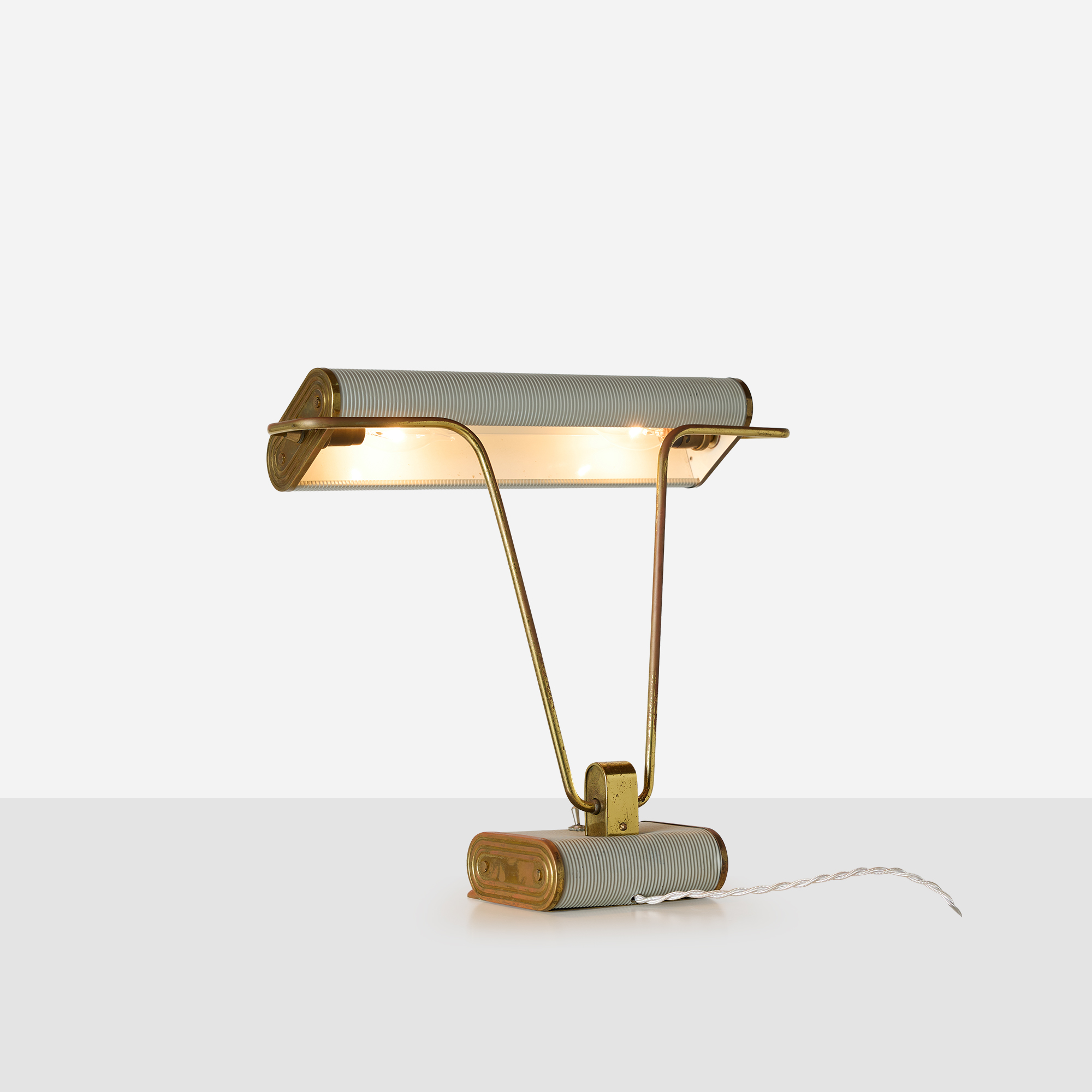 Adjustable Grey & Brass Desk Lamp by Eileen Gray - Image 6