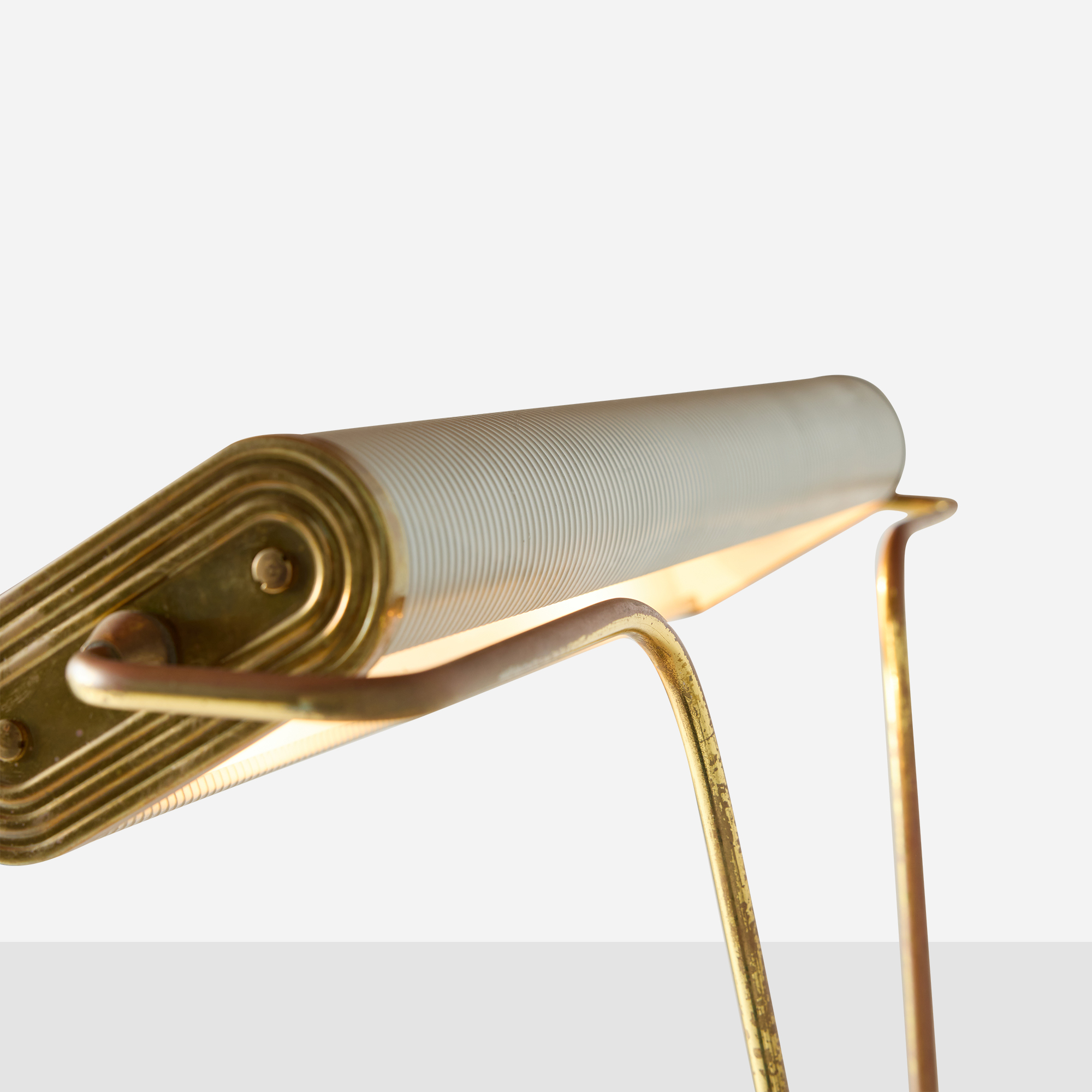 Adjustable Grey & Brass Desk Lamp by Eileen Gray - Image 9