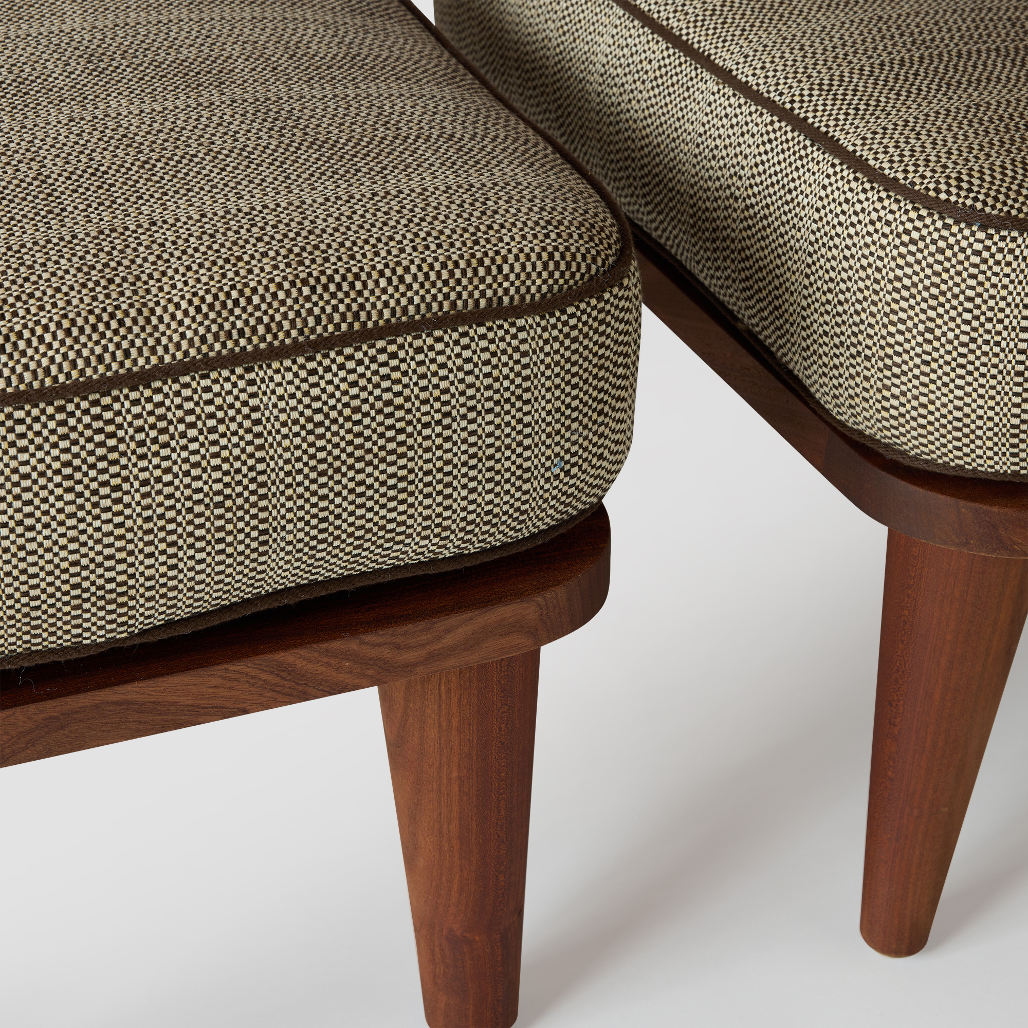 High Back Wing Chair in Solid Sapele Mahogany - Image 12