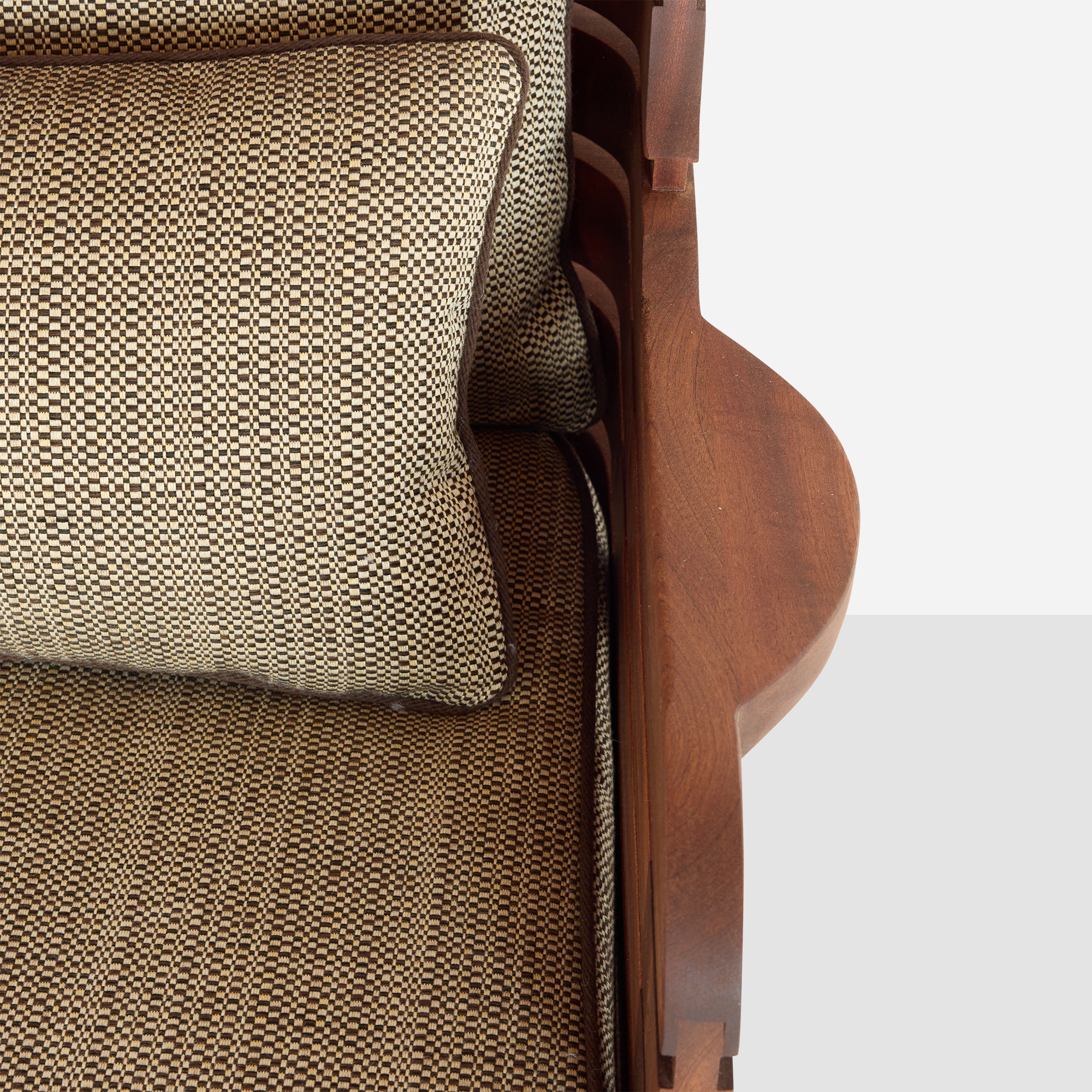 High Back Wing Chair in Solid Sapele Mahogany - Image 11