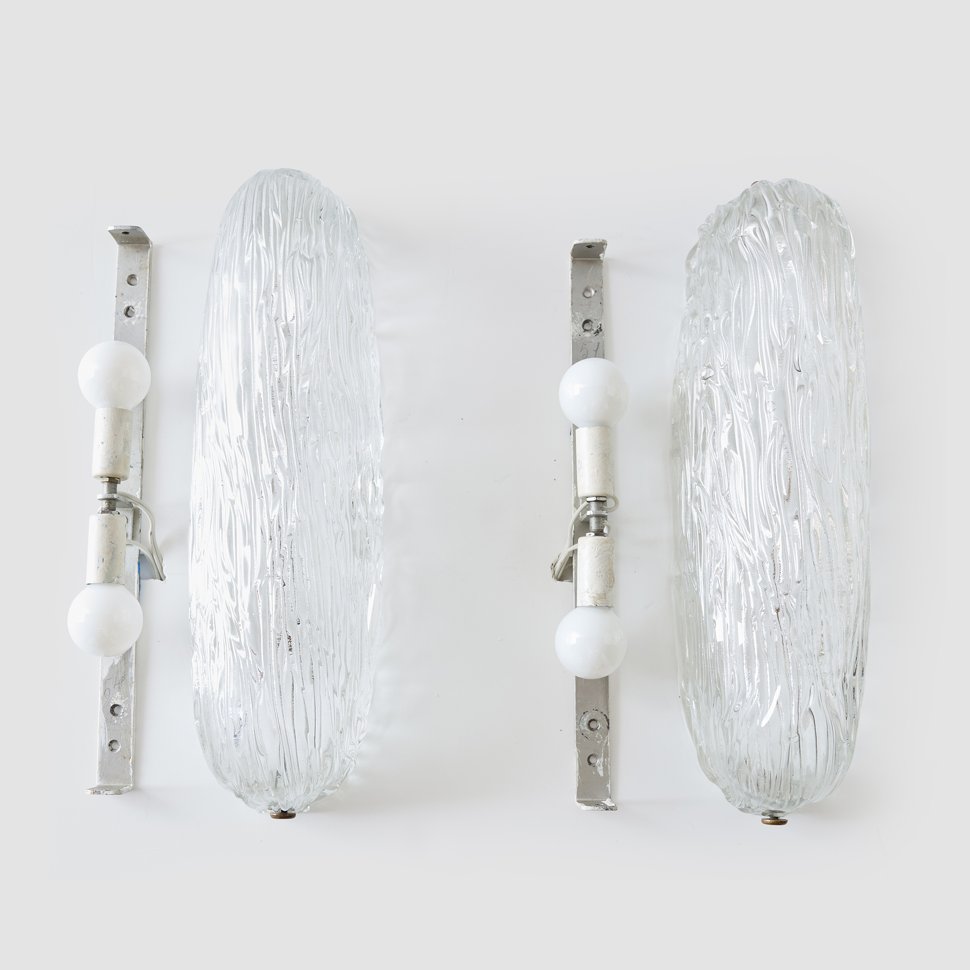 Pair of Glass Wall Sconces by Toni Zuccheri for Venini - Image 2