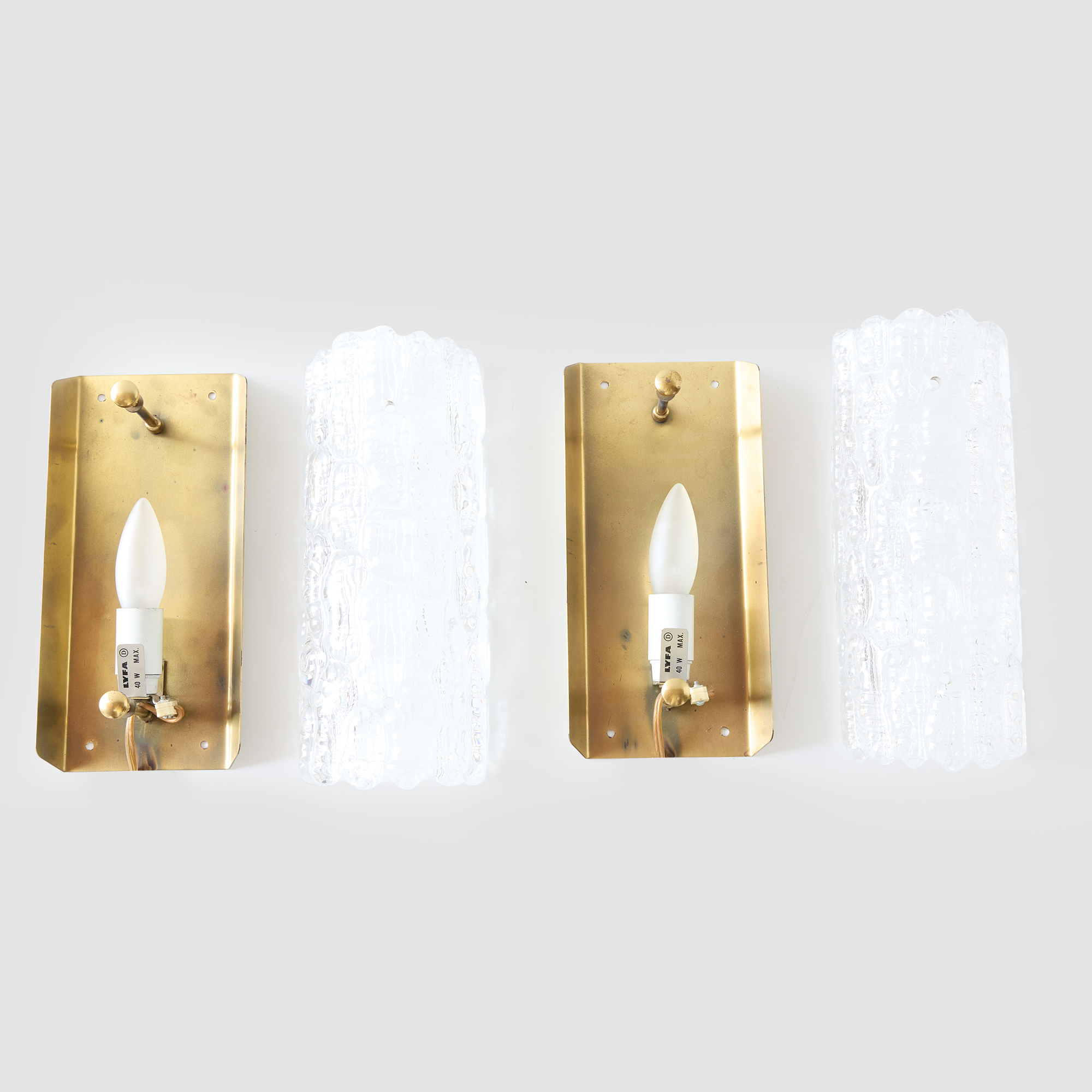 Pair of Ice Glass Wall Lights by Carl Fagerlund - Image 4