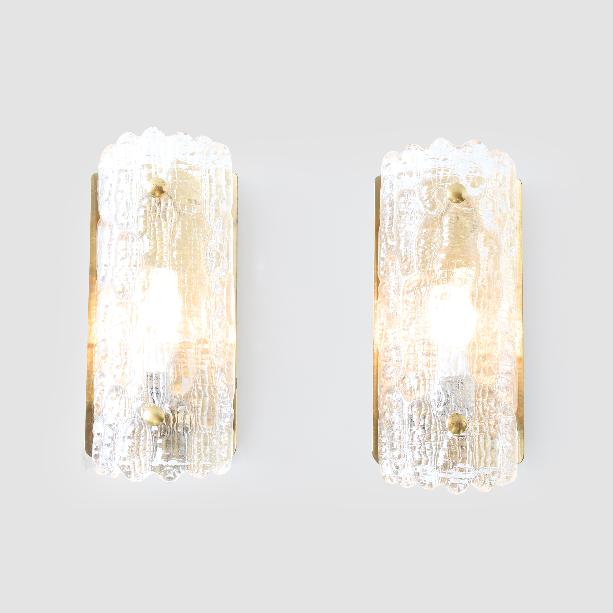 Pair of Ice Glass Wall Lights by Carl Fagerlund - Image 2