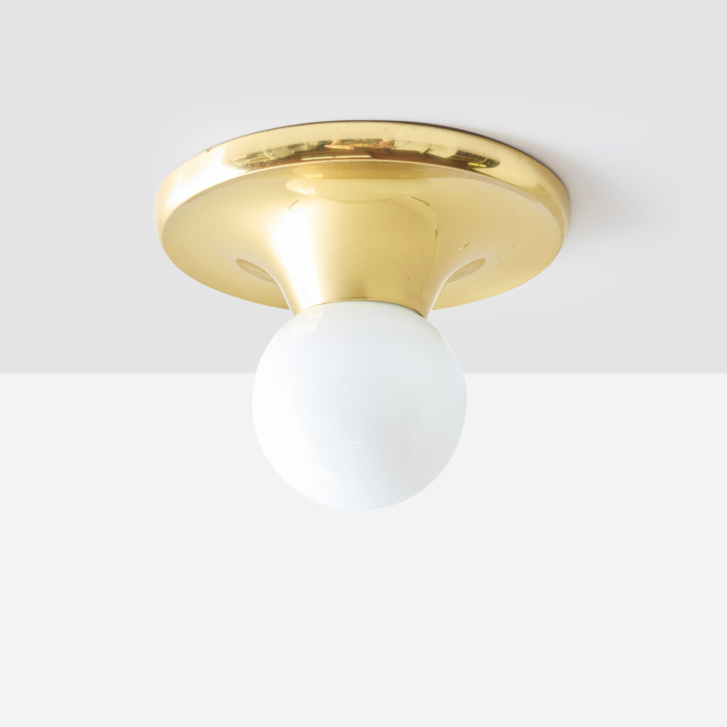 Pair of Brass & Glass Sconces by Archille Castiglioni