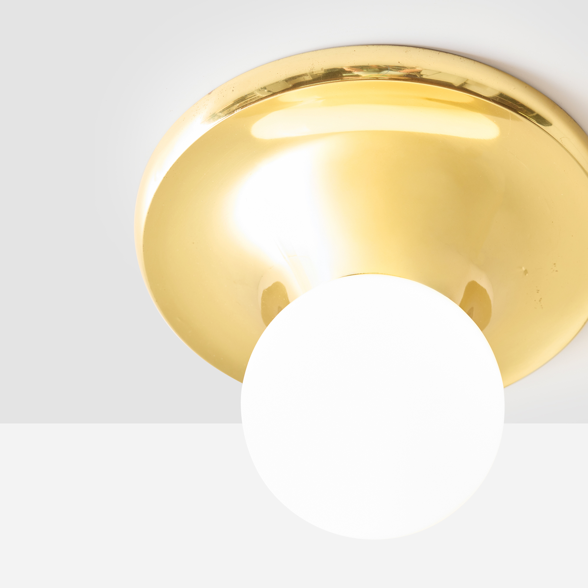 Pair of Brass & Glass Sconces by Archille Castiglioni - Image 4