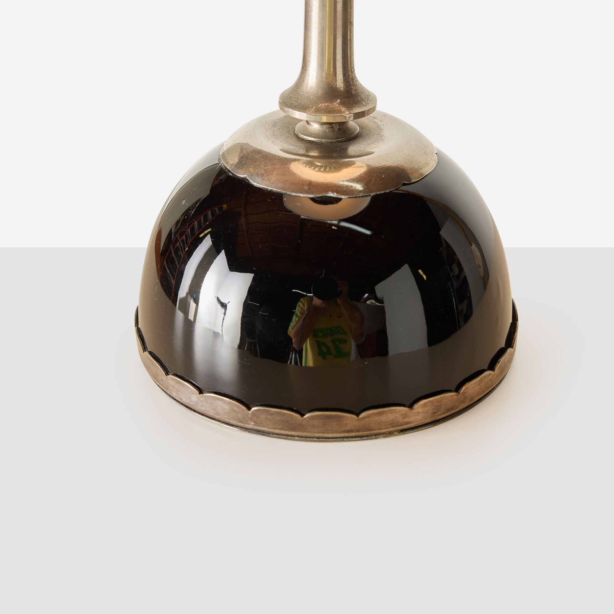 Chrome & Enameled Brass Table Lamp by Christian Dior - Image 9