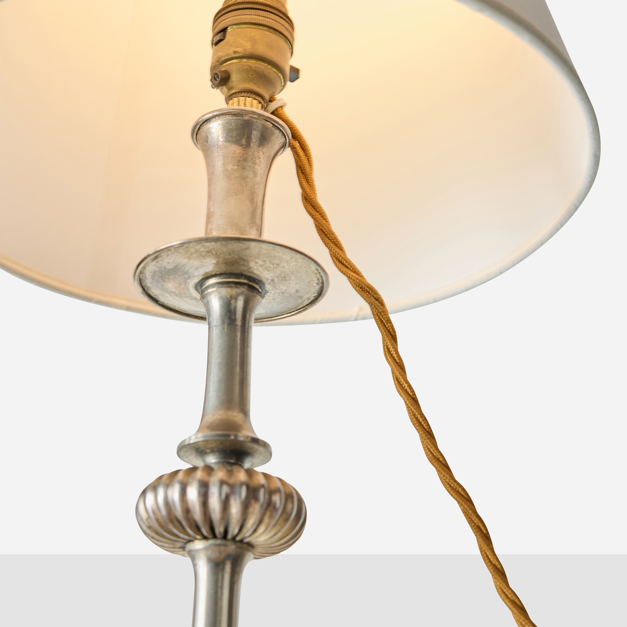 Chrome & Enameled Brass Table Lamp by Christian Dior - Image 5