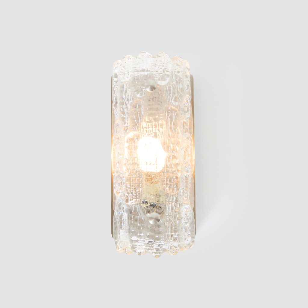 Ice Glass & Chrome Wall Light by Carl Fagerlund
